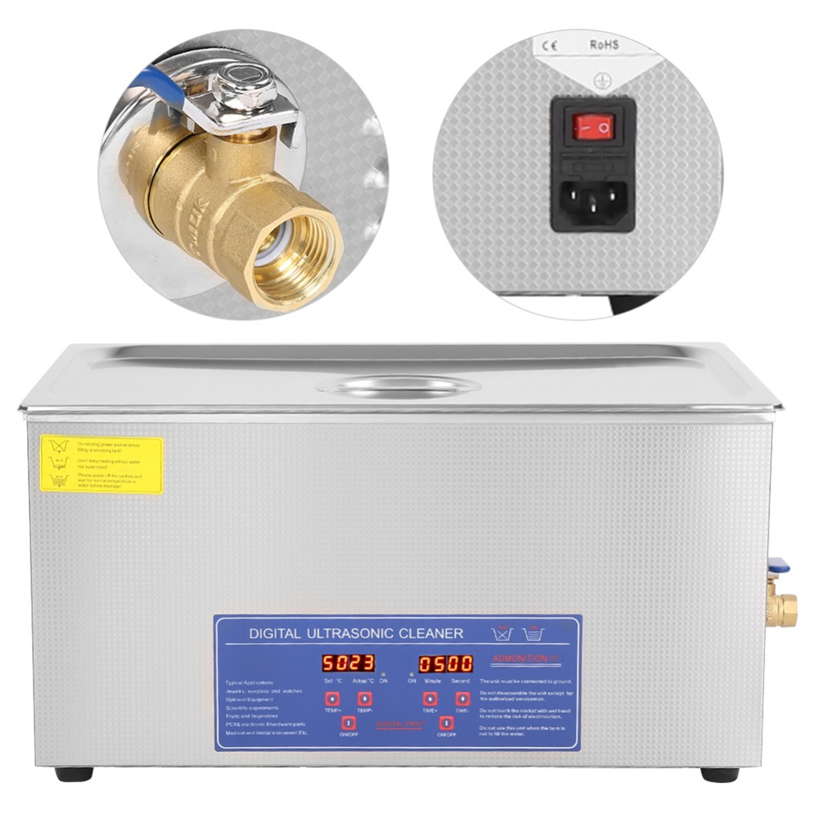 3/6/10/15/22/30L Ultraschall-R – Industrial Ultrasonic Cleaner 30L Heater Bewertung und Preis